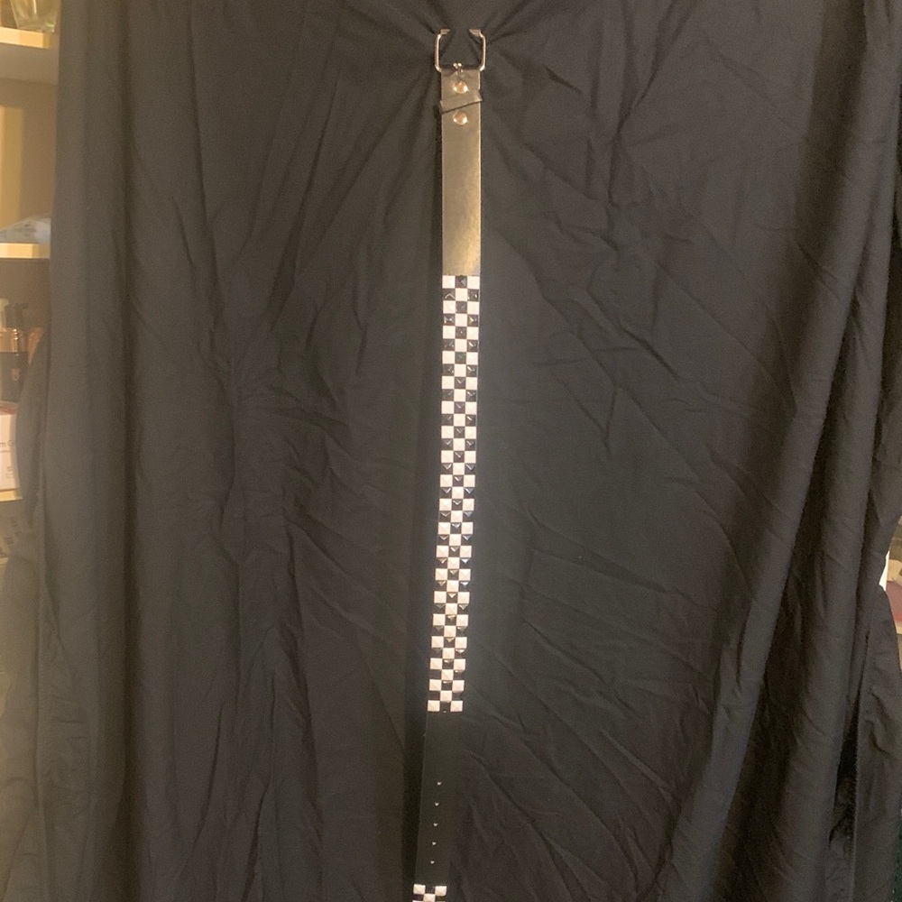Black and white checkered belt